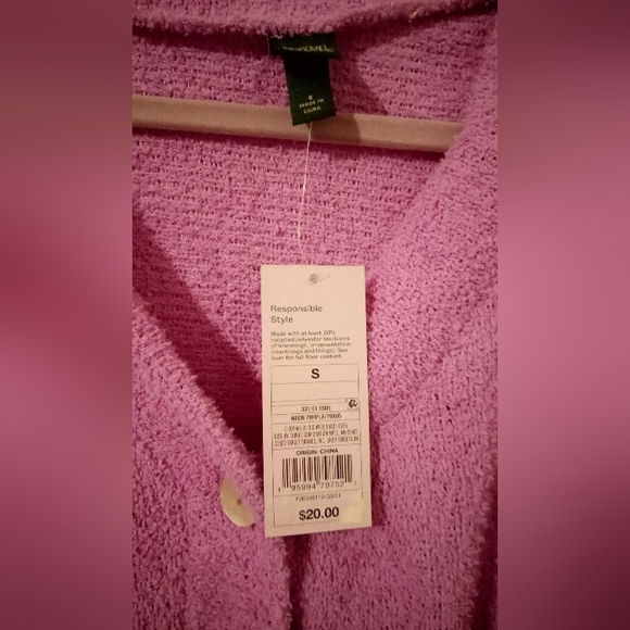 (Clearance) Wild fable purple 💜 crop top long sleeve button up sweater - Picture 6 of 6